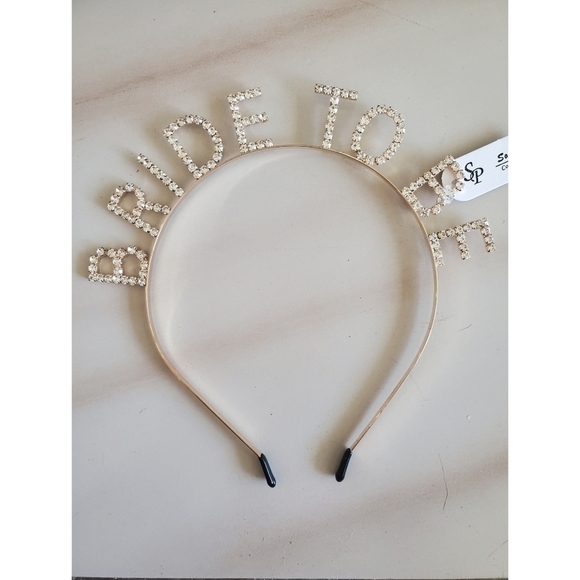 NWT Bride to Be Rose Gold Rhinestone Headband - Picture 5 of 5